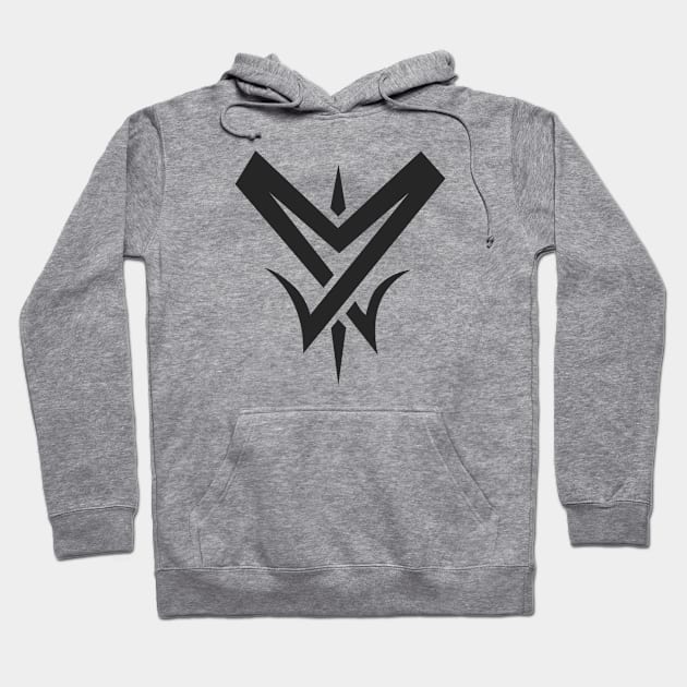 Tribal Black "M" Hoodie by MikoGalvez